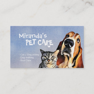 Cartão De Horário Pet Care Sitting Bathing and Grooming Beausalon
