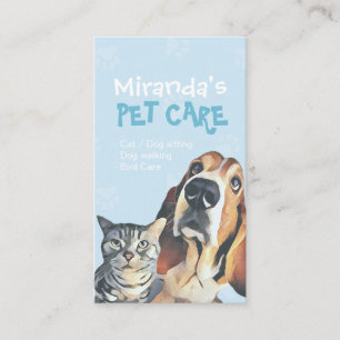 Cartão De Horário Pet Care Sitting Bathing and Grooming Beausalon