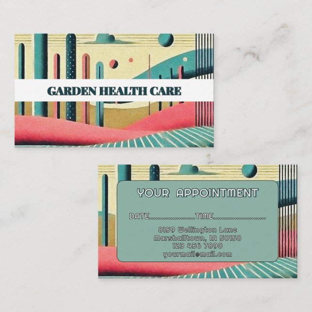 Cartão De Horário Pintura de positividade personalizada (Frente/Verso)