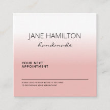 Placa de compromisso profissional rosa com logotip