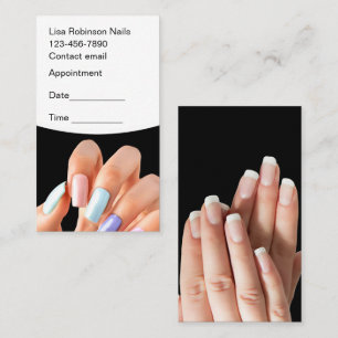 Cartão De Horário Placas de Compromisso do Cliente do Técnico-Nail