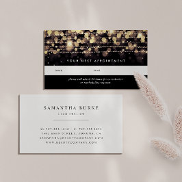 Cartão De Horário Placas de nomeação à luz do ouro