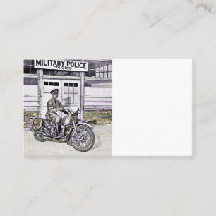 Cartão De Horário Polícia de Motocicleta Preta ww2