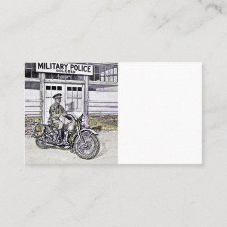 Cartão De Horário Polícia de Motocicleta Preta ww2