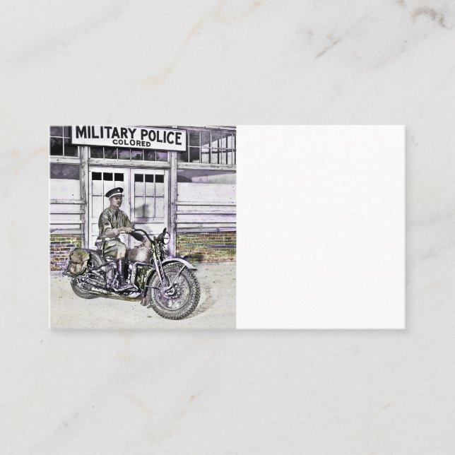 Cartão De Horário Polícia de Motocicleta Preta ww2 (Frente)