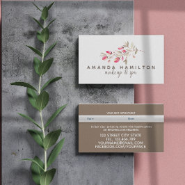 Cartão De Horário Ponto de Compromisso de Fluxo Rosa de Sombra Selva