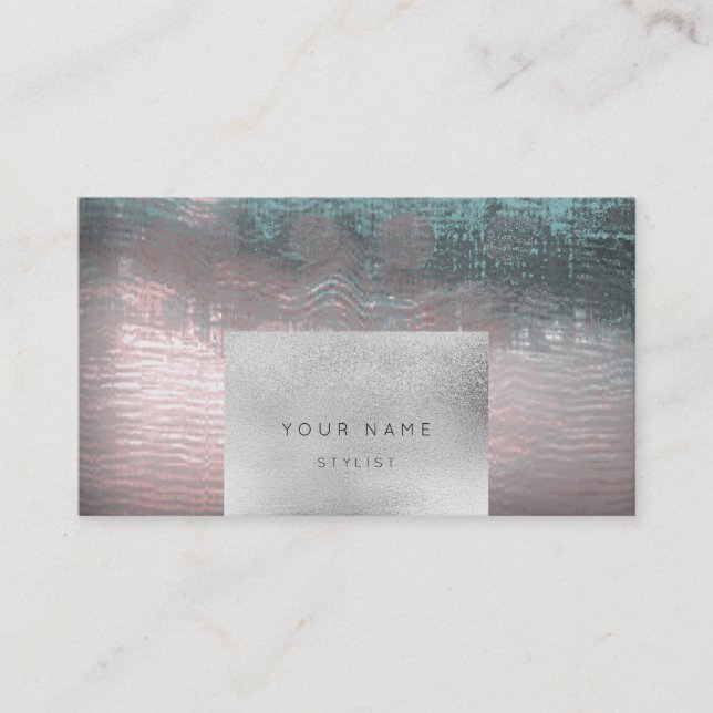 Cartão De Horário Próxima Rosa de Compromisso Dourada de Pintura do  (Frente)