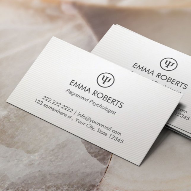 Cartão De Horário Psicóloga-simples nomeação profissional simples (Criador carregado)