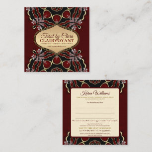 Cartão De Horário Red Diamond Love Goddese Temple Tarot