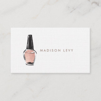 Cartão De Horário Rosa Bronze Nail Polonesa Artista Beleza Salão