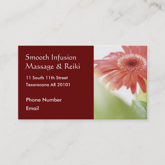 Cartão De Horário Rosa Gerbera Daisy (Frente)