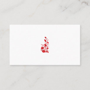 Cartão De Horário Rosa Madder, Thunderbird floral design