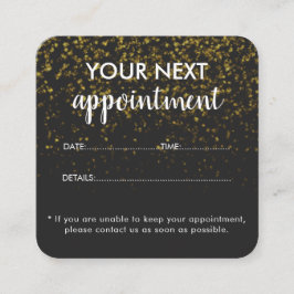 Cartão De Horário Salão de Bela Branca Elegante Moderno