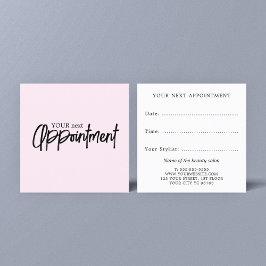 Cartão De Horário Salão de Bela rosa de Luz Elegante Simples
