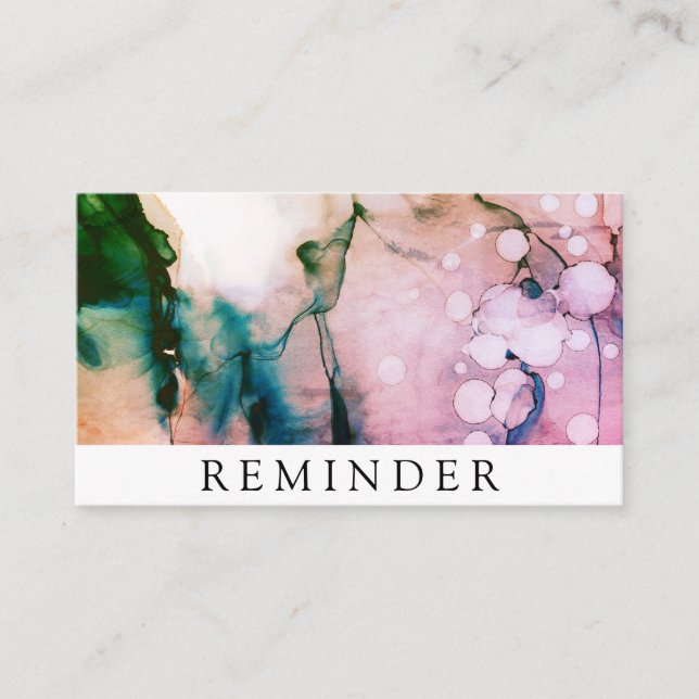 Cartão De Horário Salão de beleza do *~* & abstrato do chique de (Frente)