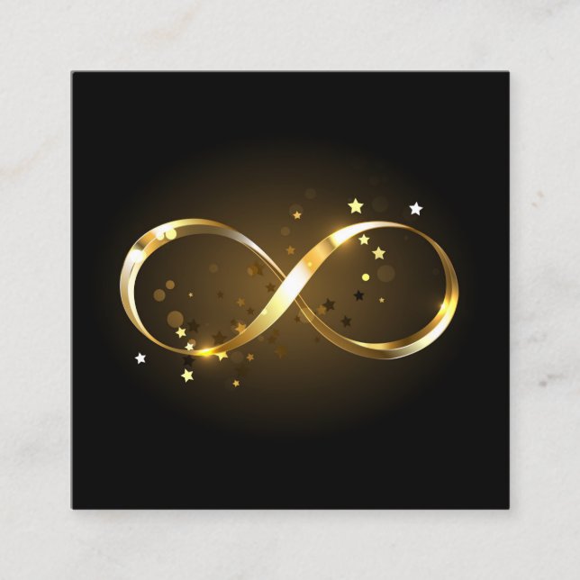 Cartão De Horário Símbolo Infinity do ouro (Frente)