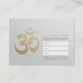 Cartão De Horário Símbolo OM embutido YOGA Instrutor Nomeação
