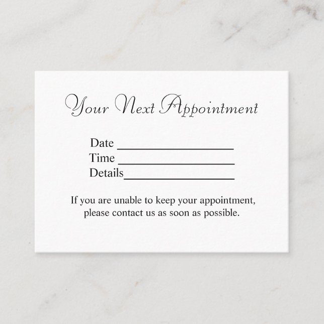 Cartão De Horário simples e mínimo adicionar seu nome texto figuras  (Frente)