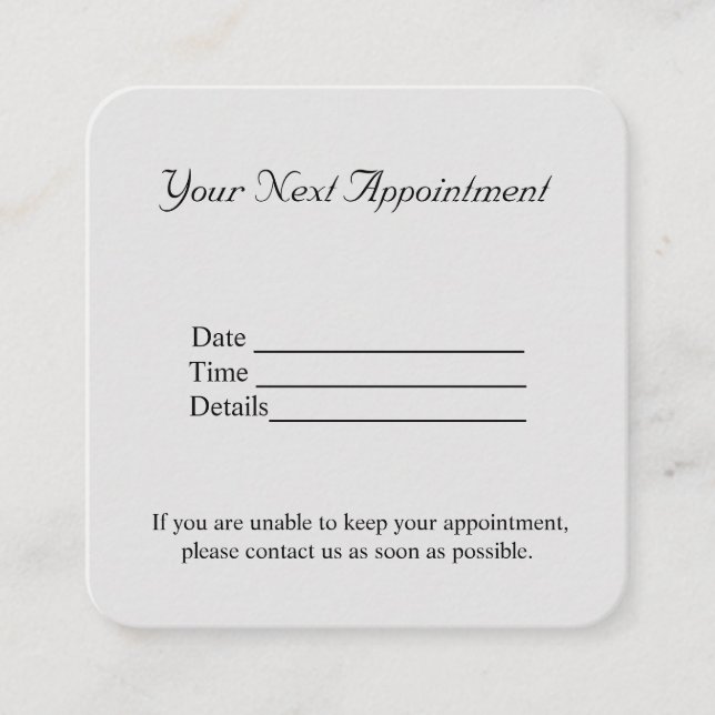 Cartão De Horário simples e mínimo adicionar seu nome texto figuras  (Frente)