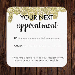 Cartão De Horário Sinalização holográfica - Glama moderno - Dourado