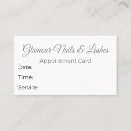 Cartão De Horário Soft Neutral Beauty Salon/Wellness Parlor 