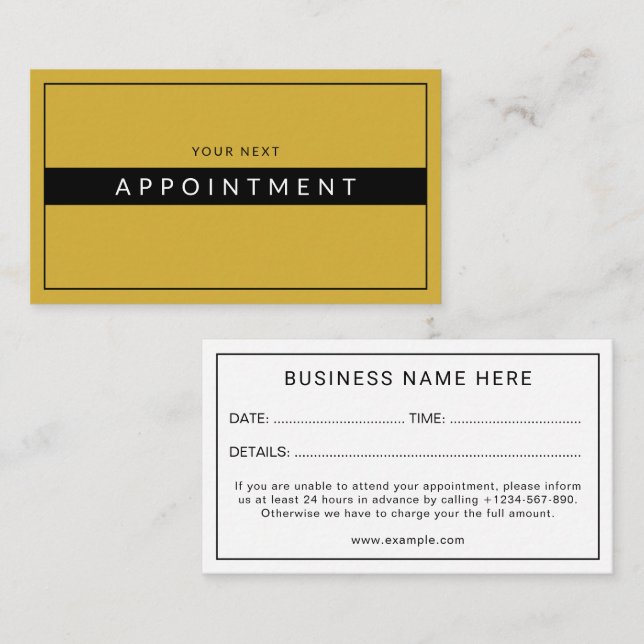 Cartão De Horário Sophisticated Professional Elegant (Frente/Verso)