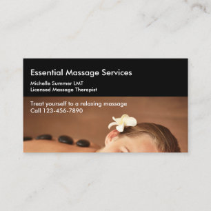 Cartão De Horário Terapêutica De Massagem Projetada Profissionalmen