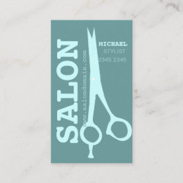 Cartão De Horário Tesouras modernas corajosas do salão de beleza do