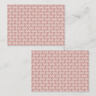 Cartão De Horário Têxteis vermelhos e rosados sobre um tapete estamp