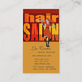 Cartão De Horário Texto de Tredy do Hairstylist do Salão