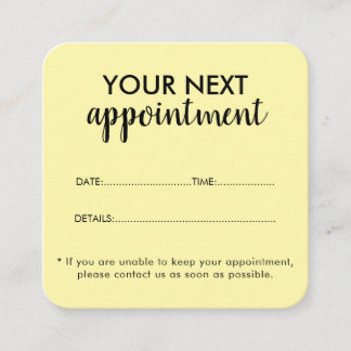 Cartão De Horário Trendy Modern Salon Appointment Reminder Card