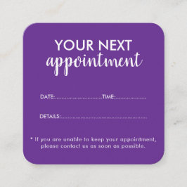Cartão De Horário Trendy Modern Salon Appointment Reminder Card