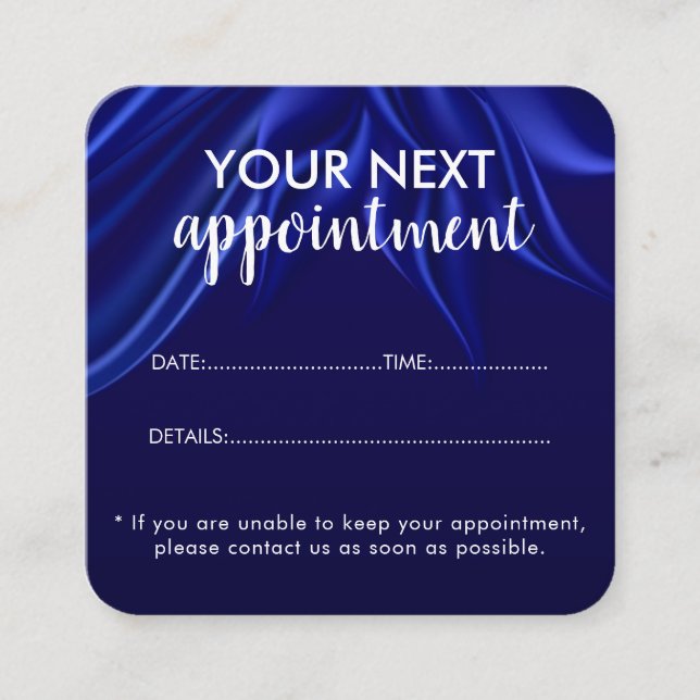 Cartão De Horário Trendy Modern Salon Appointment Reminder Card (Frente)
