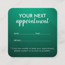 Cartão De Horário Trendy Modern Salon Appointment Reminder Card