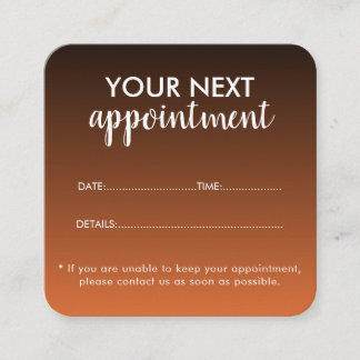 Cartão De Horário Trendy Modern Salon Appointment Reminder Card