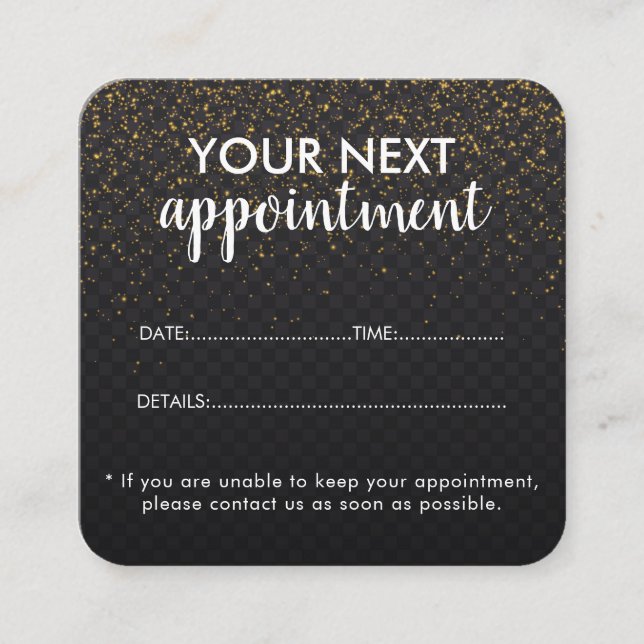 Cartão De Horário Trendy Modern Salon Appointment Reminder Card (Frente)