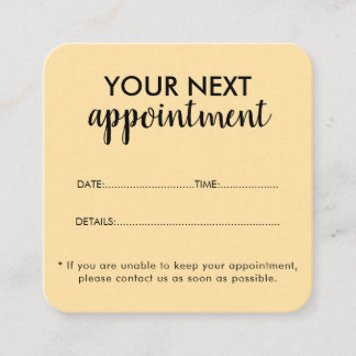 Cartão De Horário Trendy Modern Salon Appointment Reminder Card