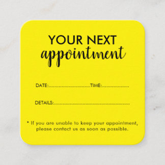 Cartão De Horário Trendy Modern Salon Appointment Reminder Card