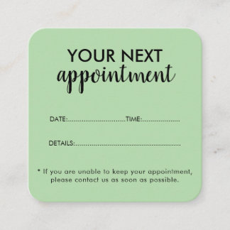 Cartão De Horário Trendy Modern Salon Appointment Reminder Card