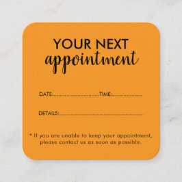 Cartão De Horário Trendy Modern Salon Appointment Reminder Card