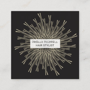 Cartão De Horário Trendy Upscale Hair Stylist Modern SALON Bobby Pin
