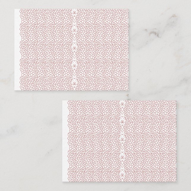 Cartão De Horário Um tapete vibrante com um intricado modo geométric (Frente/Verso)