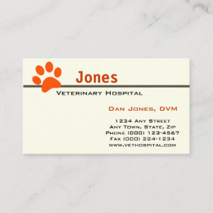Cartão De Horário Veterinário