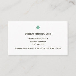 Cartão De Horário Veterinary Clinic Appointment Reminder Card