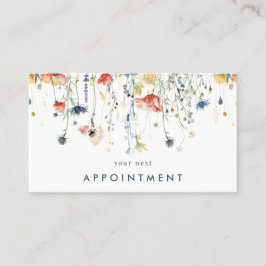 Cartão De Horário Vibrant Wildflower