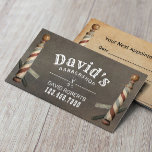 Cartão De Horário Vintage Barber Hair Stylist Razor Nomeação<br><div class="desc">Cartões de Compromisso da Lista de Cabelos da Barbershop Vintage.</div>