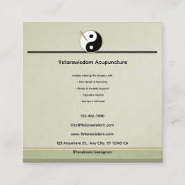 Cartão De Horário Wood Element  Acupuncture appointment card
