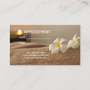Cartão De Horário Zen AromaTherapy SPA Massage Therage Nomeação