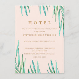 Cartão de Hotel Modern Tropical Beach Wedding