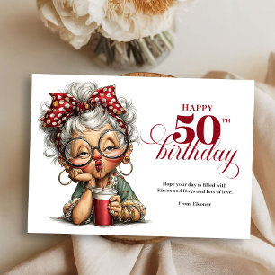Cartão de Humor de Desenho Animado para Aniversári